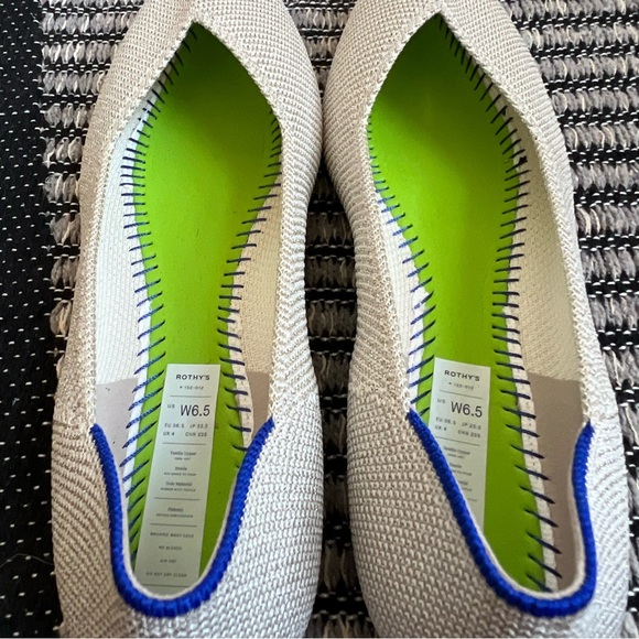 NWOB Rothy's The Point II Flat in Diamond Twill - Picture 11 of 17